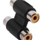 2RCA Female to Audio Connector Adapter AV Video Plug