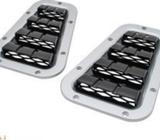 LAND ROVER DEFENDER XS BONNET VENT SET SILVER WITH BLACK MESH