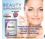 Biotin Hair & Skin Growth Vitamins from UK (6 Months Supply