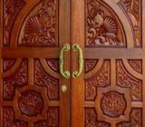 Wooden Carving Double Door // M698