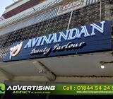 Acrylic letter signboard for Beauty Parlour.