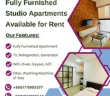 Fully Furnished 1-Room Studio Serviced Apartment for Rent in Bashundhara R/A