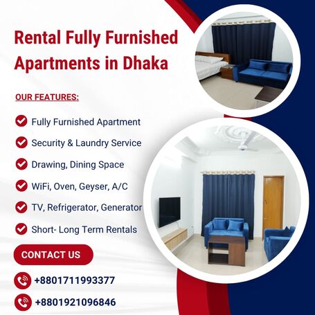 Luxurious 3-Bedroom Apartment for Long-Term Rent in Bashundhara R/A