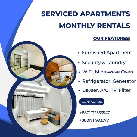 Premium 2-Room Studio Apartment Rent in Bashundhara R/A