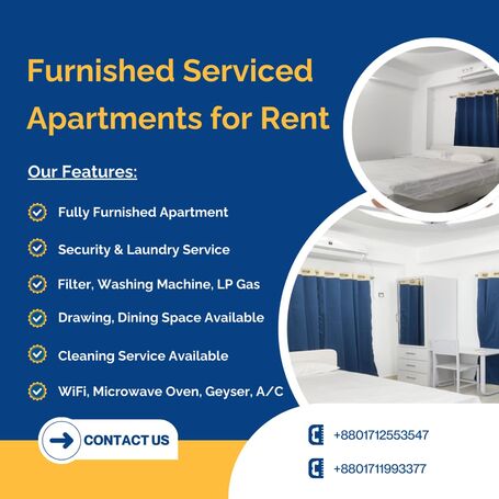Premium 1-Bedroom Furnished Apartment Rent in Bashundhara R/A