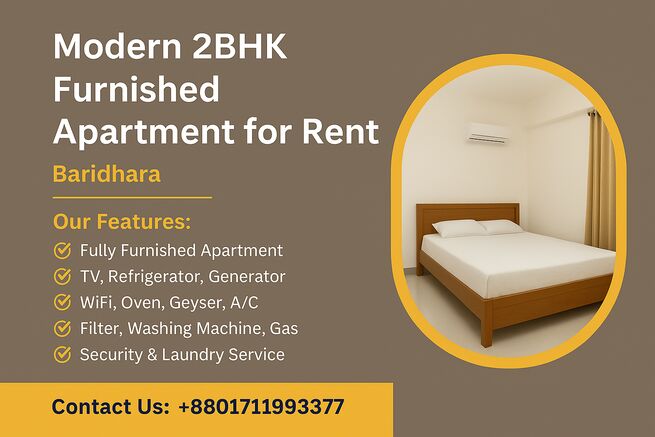Rent a two-bedroom apartment in Baridhara