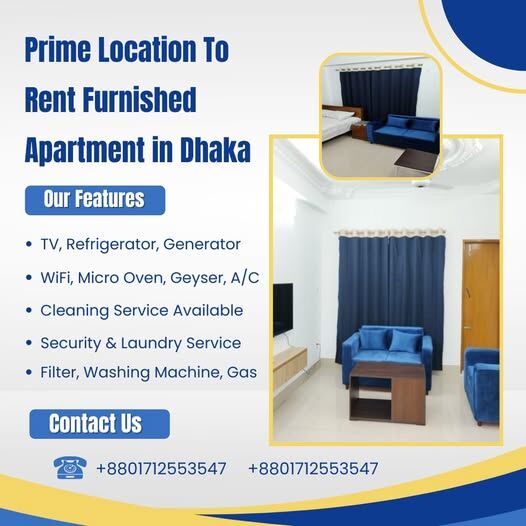 Cozy 2-Bedroom Furnished Apartment Rent in -Bashundhara R/A