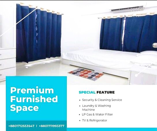 Rent a fully furnished two-bedroom flat in Baridhara
