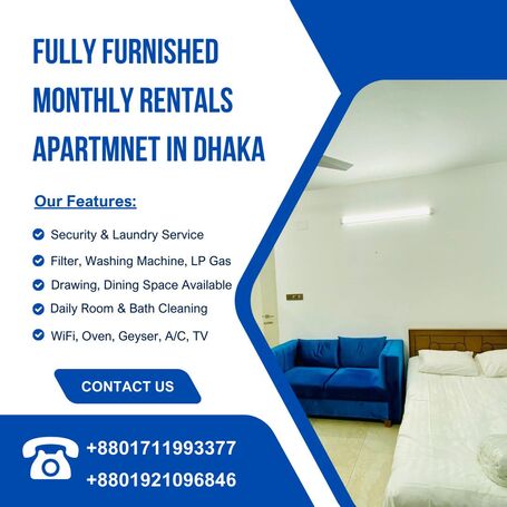 Elegant Fully Furnished 2-Bedroom Apartment for Rent in Baridhara