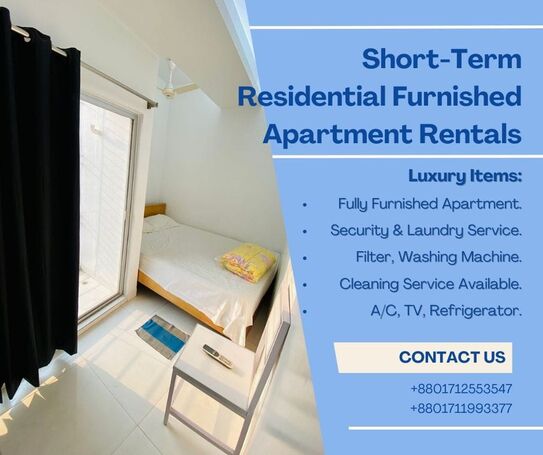 Two-Room Furnished Serviced Apartments Available in Bashundhara R/A