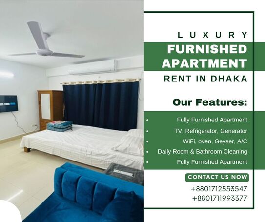 Live Bigger 3BHK Furnished Apartments in Bashundhara R/A!