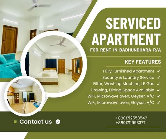 Premium Furnished 1BHK Apartment for Rent in Bashundhara R/A