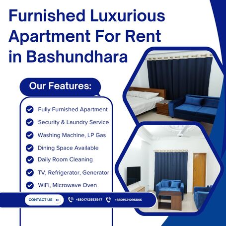 Fully Furnished 2BHK Apartment for Rent in Bashundhara