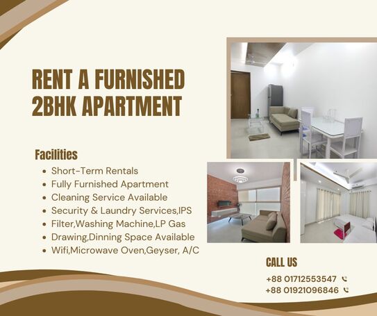 Modern Furnished 2-Bedroom Apartment Rent in Baridhara
