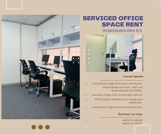 Fully Serviced Office Space Available in Bashundhara R/A