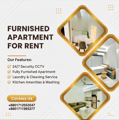 Furnished 2-Room Serviced Apartments in Bashundhara R/A