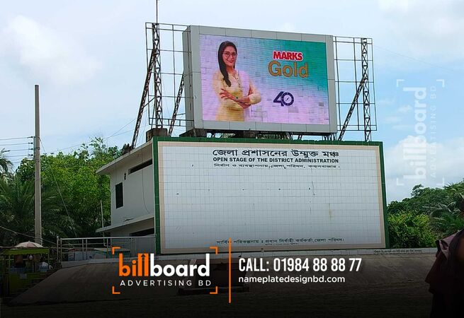 High-quality LED screen panel with brilliant colors and clear picture quality.