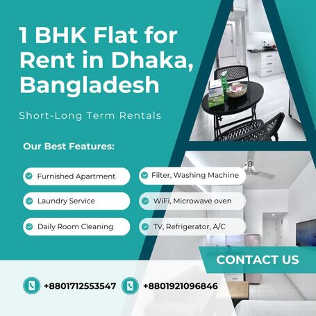 Modern 1-Room Serviced Studio Apartment in Bashundhara R/A